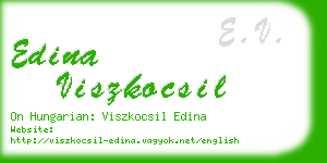 edina viszkocsil business card